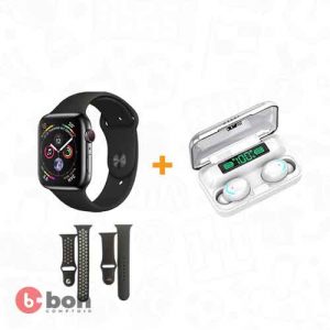 Pack montre connectée T55 2 bracelets + écouteurs Bluetooth F9 meilleure offre au Cameroun 2024-05-17