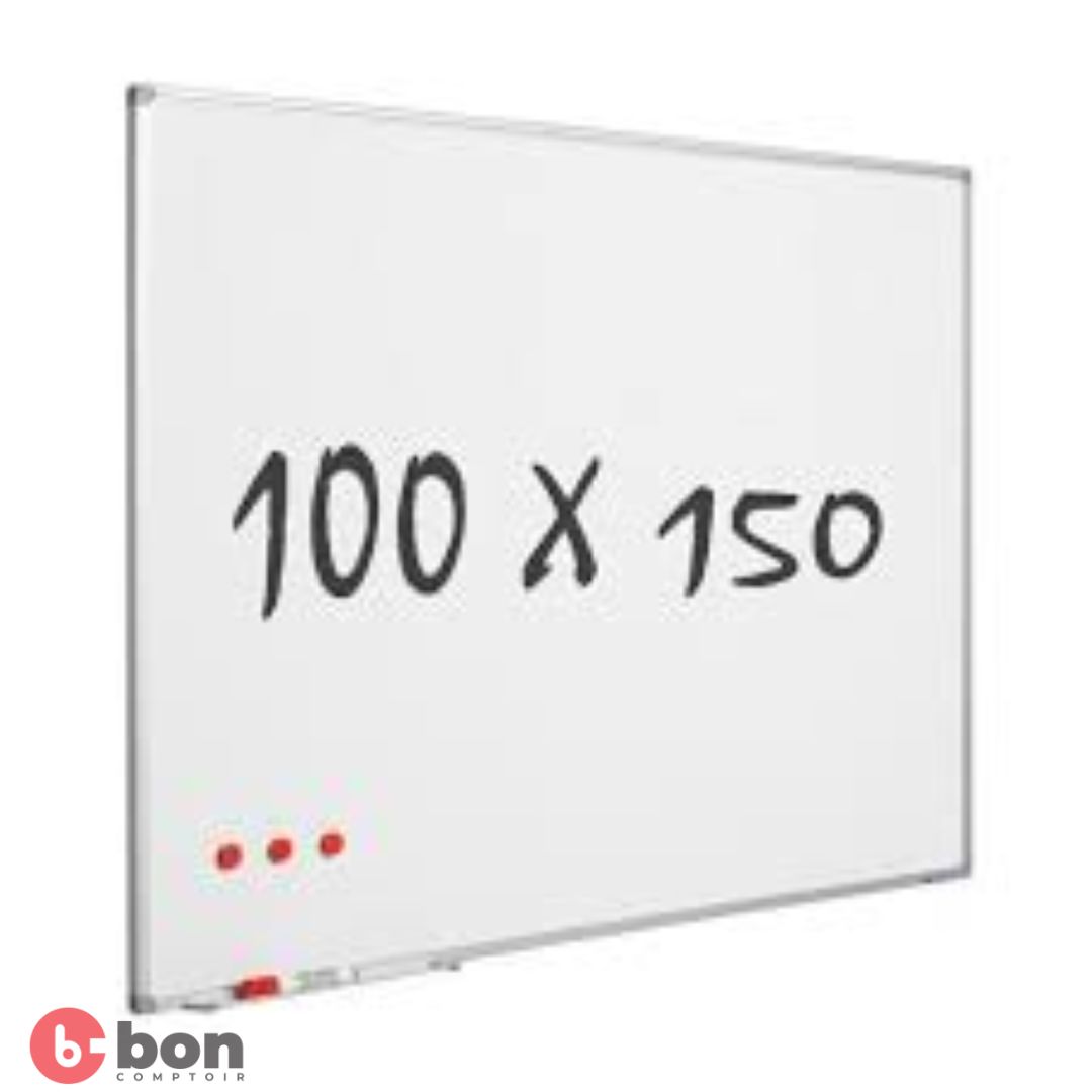 Tableau magnétique 100x150cm avec étagère à crayons /Tableau