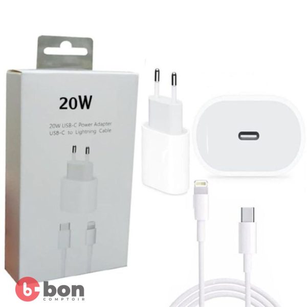 Chargeur pour Apple 20W (Générique) chargeur rapide pour iPhone 7, 8,  X , 12 ,11 Pro Max, XS , XR meilleur prix au Cameroun 2023-09-24 2