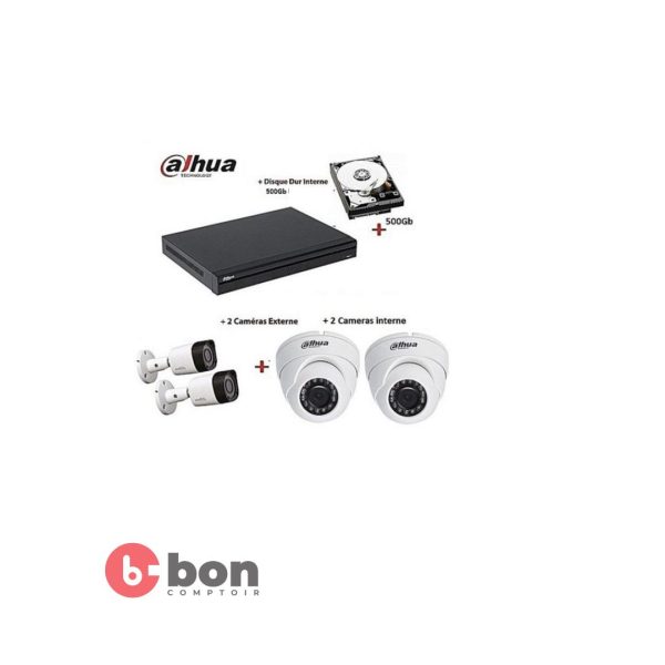 Kit de 4 cameras DAHUA AHD de 2MP sans disque 2023-12-04 2
