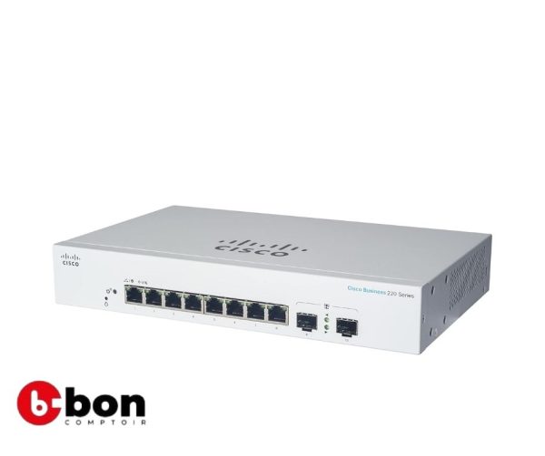 Cisco Business CBS220-8FP-E-2G Smart Switch 8 GE Ports ( Full PoE-2x1G SFP)
en vente au cameroun