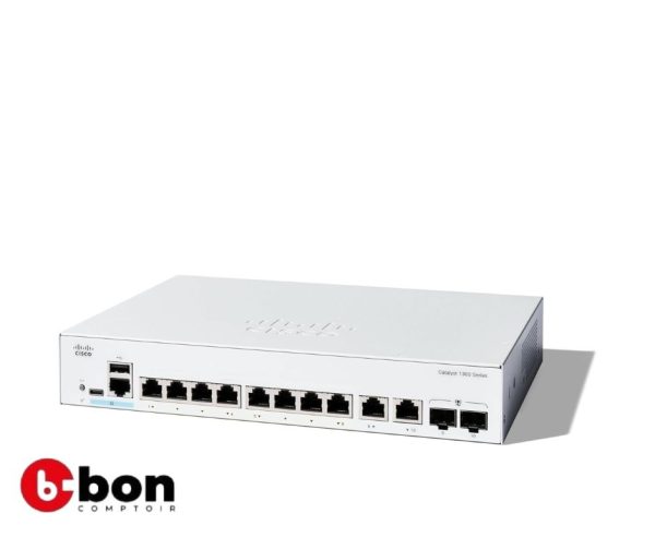 Cisco Catalyst 1300-8T-E-2G Managed Switch 8-Port GE, EXT. PS, 2 x 1-GE Combo
en vente au cameroun