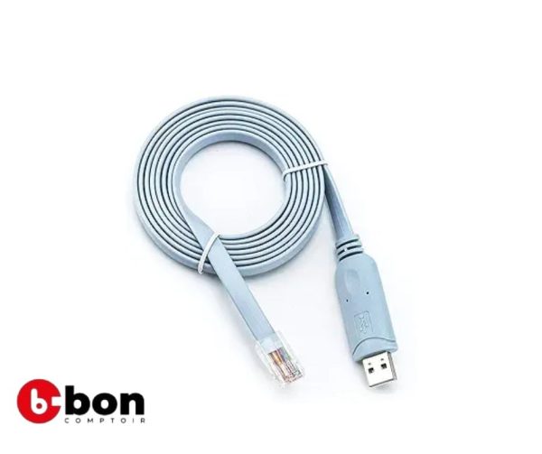 Cisco Compatible Console Cable, 6 ft, FTDI USB to RJ45 Console Cable (Windows 7, 8Vista/MAC/Linux/RS232 Switch Router)
en vente au cameroun