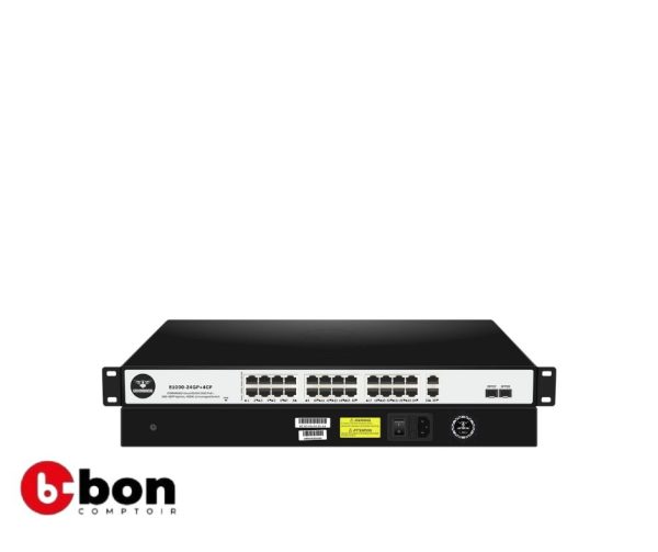 Switch COMMANDO Scout E1000 24GE Full PoE/PoE+, 2GE+2SFP Uplinks, 450Wen vente au cameroun