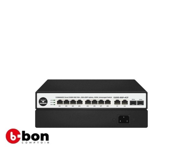 Switch COMMANDO Scout IE1000 8GE Full PoE/Full PoE+, 2SFP Uplinks
en vente au cameroun