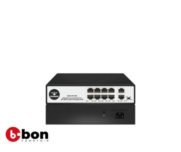 Switch COMMANDO Scout E300 8FE Full PoE/PoE+, 2FE Uplinks, 130W
en vente au cameroun