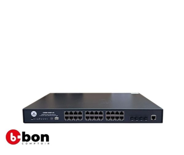 Switch COMMANDO Soldier C3000 24GE Full PoE/PoE+, 4x10G SFP+, 600W, Equivalent CISCO C9300L / C9300 en vente au cameroun