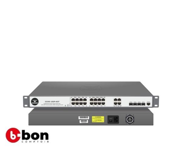 Switch COMMANDO Soldier E2000 16GE Full PoE/PoE+, 2GE+2SFP Uplinks, 260W en vente au Cameroun