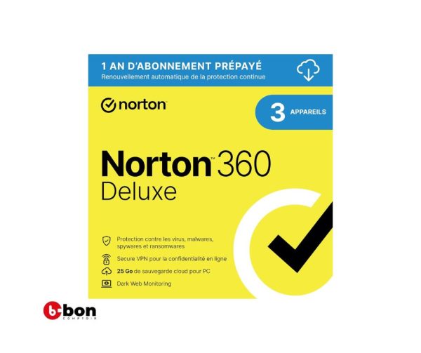 Norton 360 Deluxe 2025 3appareils 1ans en vente au cameroun