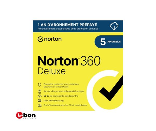 Norton 360 Deluxe 2025 5appareils 1ans en vente au cameroun