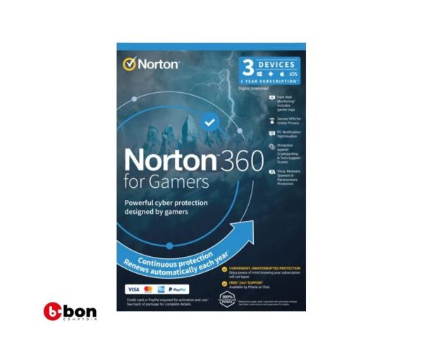 Norton 360 pour les joueurs 3appareils 1ans 2025
en vente au cameroun