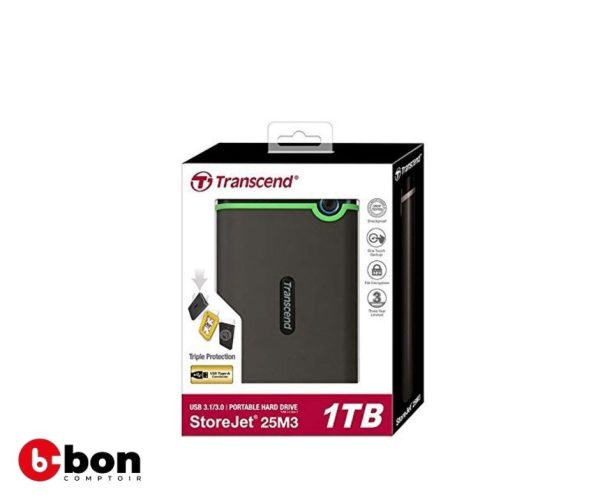 Transcend StoreJet 25M3C
disque dur 1To/USB 3.1 Gen 2
en vente au Cameroun