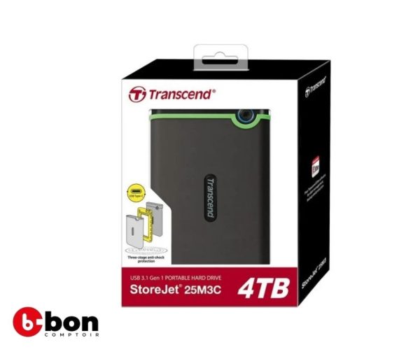 Disque dur externe Transcend StoreJet
25M3C HDD 4To
en vente au Cameroun