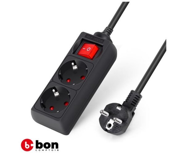 Multiprise Parafoudre Et Parasurtenseur -CHACON -10 Ports - 1,5 m - Noir en vente au Cameroun