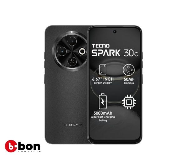 Téléphone Tecno Spark 30C 256Go 4 Go + 4 Go RAM 6,67" en vente au Cameroun