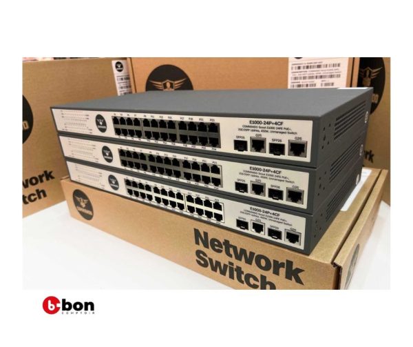 Switch COMMANDO E1000-24P+4CF Scout E1000 24FE Full PoE/PoE+ en vente au cameroun