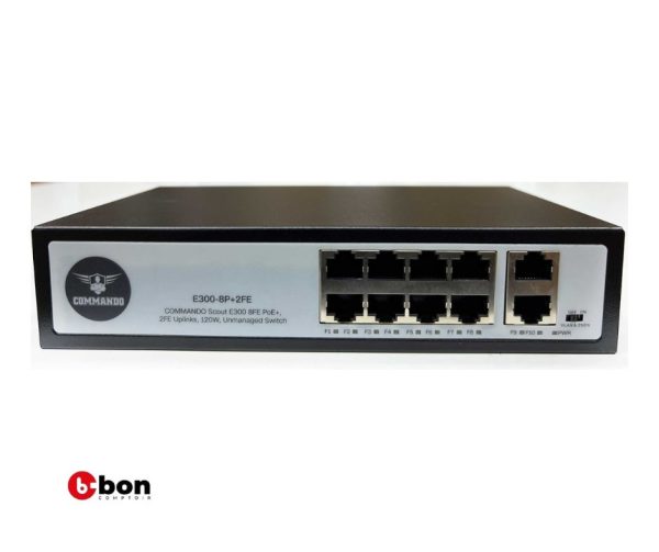 Switch COMMANDO E300-8P+2FE Scout E300 8FE Full PoE-PoE+ en vente au Cameroun