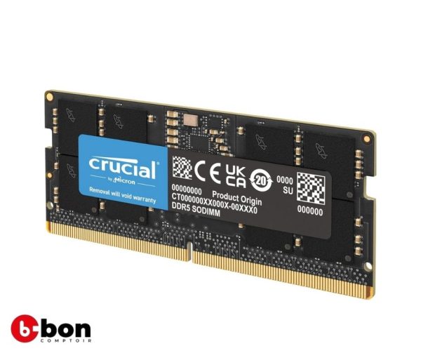 Mémoire Crucial RAM 32GB DDR5 Laptop 4800 MHz en vente au Cameroun