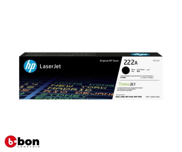 Cartouche toner HP 222A W2220A Noir LaserJet Authentique en vente au Cameroun
