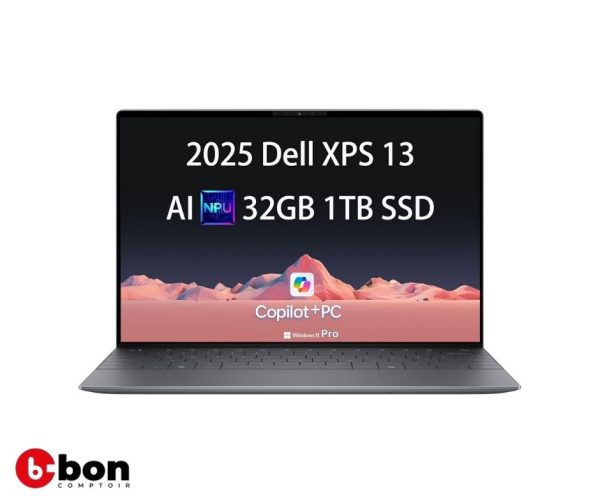Dell XPS 13 9345/XELITE12C/16 Go/SSD 512 Go/13,4" FHD+ antireflet/GPU UMA/FgrPr/FHD/Caméra/Micro 
en vente au Cameroun